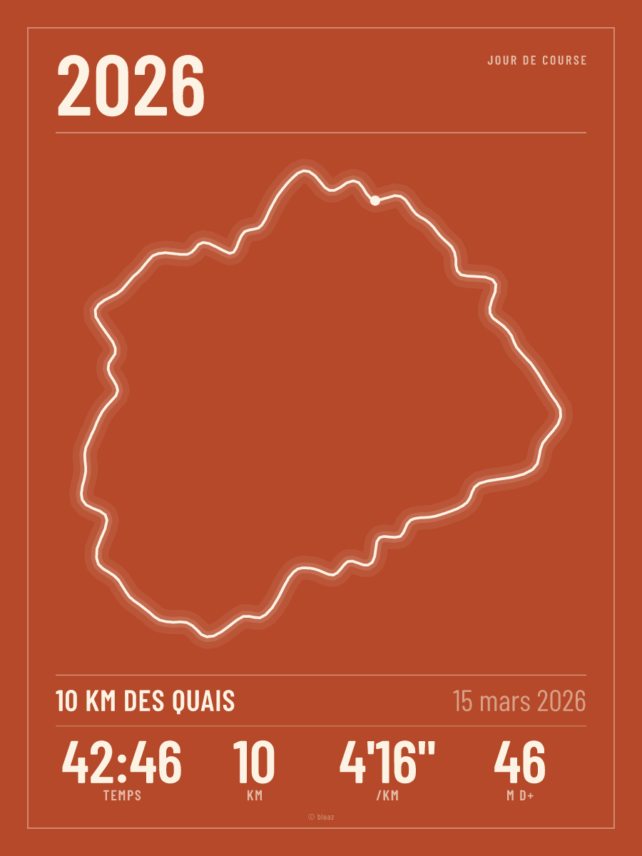 Poster d'exemple « Une course »